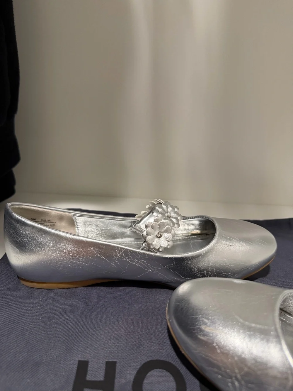Nina Girls Rozy Silver Metallic Ballet Dress Shoes